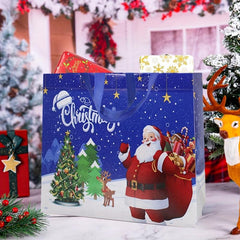 3pcs Christmas Gift Bag Medium Festive Reusable Non Woven Shopping Bag