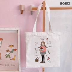 Cartoon Girl Shoulder Bag Lightweight Handbag Versatile Storage Bag
