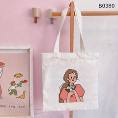 Cartoon Girl Shoulder Bag Lightweight Handbag Versatile Storage Bag