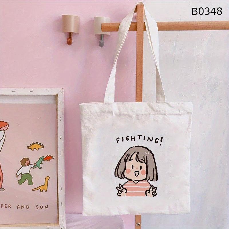 Cartoon Girl Shoulder Bag Lightweight Handbag Versatile Storage Bag