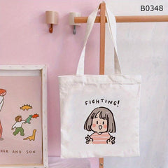 Cartoon Girl Shoulder Bag Lightweight Handbag Versatile Storage Bag