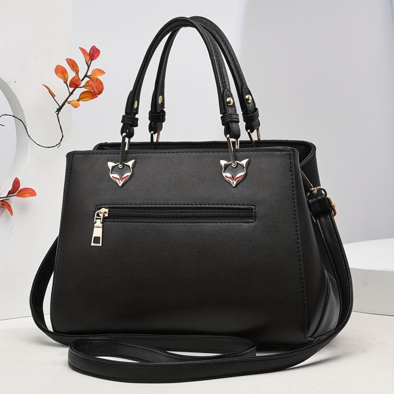 Colorblock Crocodile Embossed Tote Bag Lightweight Shoulder Bag