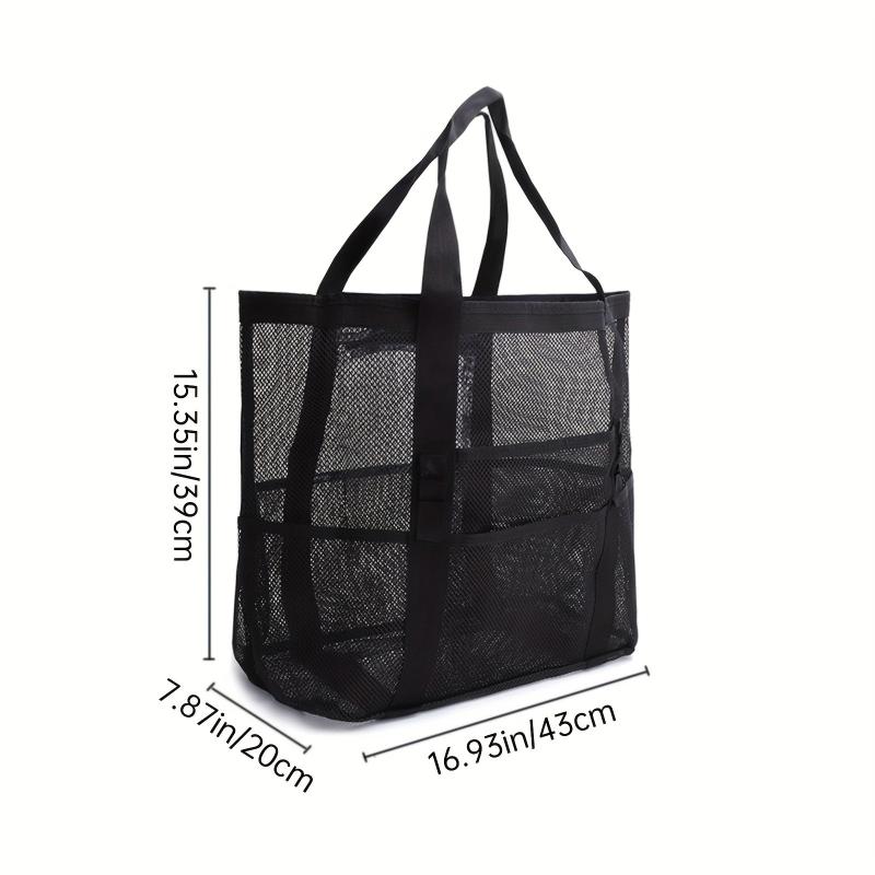 Large Capacity Mesh Beach Bag Portable Travel Tote