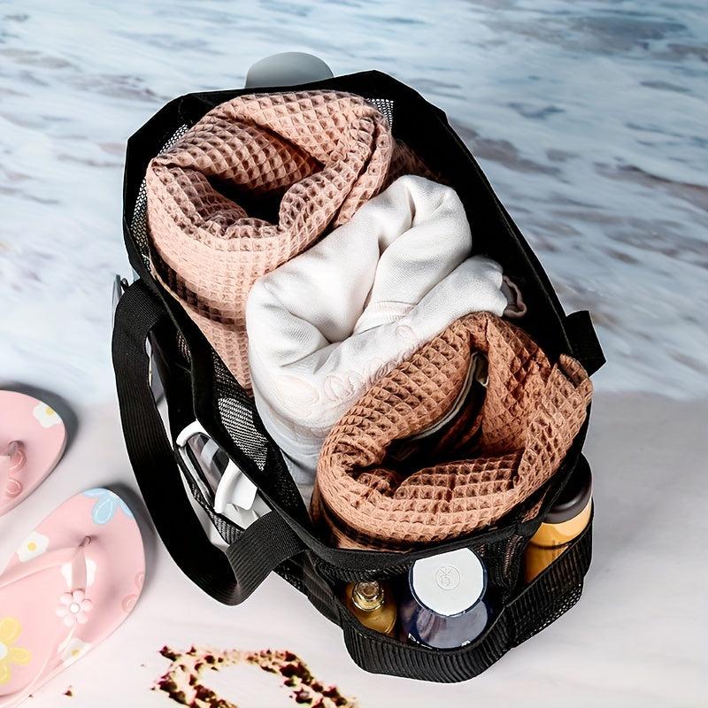 Large Capacity Mesh Beach Bag Lightweight Handbag for Beach Pool Picnic