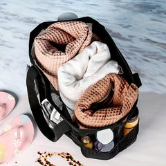 Large Capacity Mesh Beach Bag Lightweight Handbag for Beach Pool Picnic