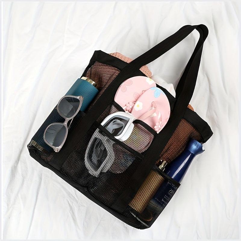 Large Capacity Mesh Beach Bag Lightweight Handbag for Beach Pool Picnic