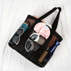 Large Capacity Mesh Beach Bag Lightweight Handbag for Beach Pool Picnic