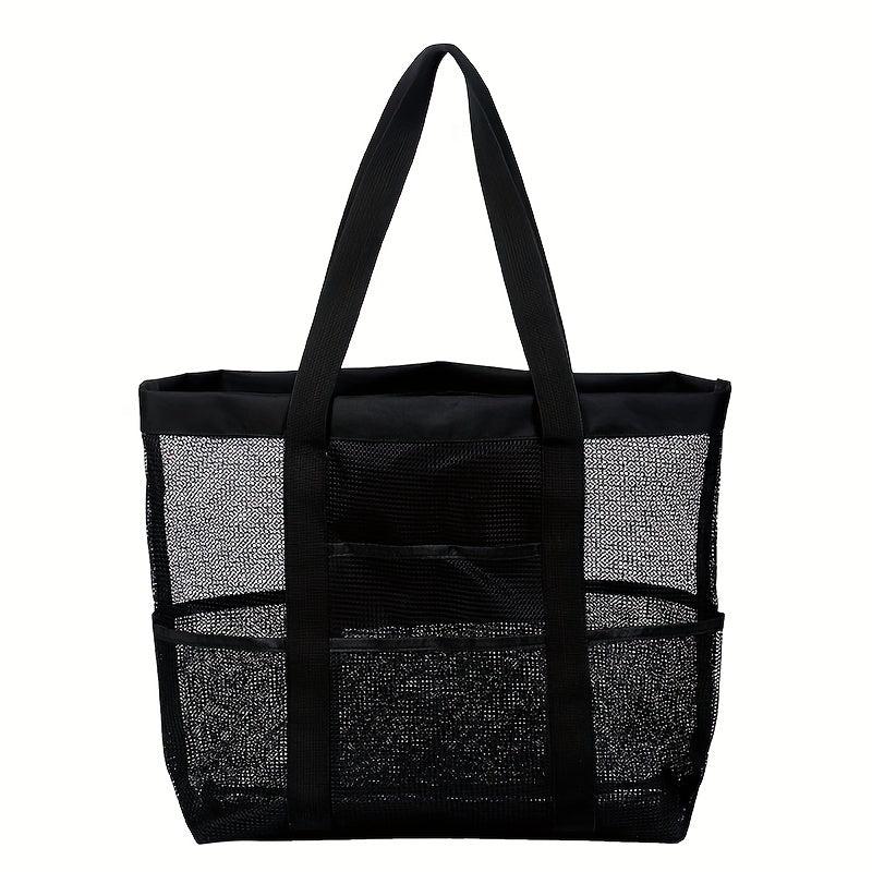 Large Capacity Mesh Beach Bag Lightweight Handbag for Beach Pool Picnic