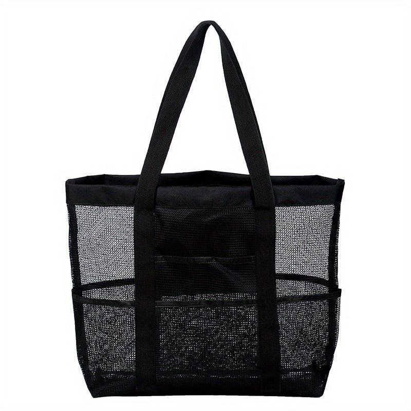 Large Capacity Mesh Beach Bag Lightweight Handbag for Beach Pool Picnic