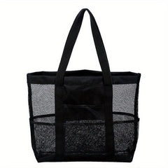 Large Capacity Mesh Beach Bag Lightweight Handbag for Beach Pool Picnic