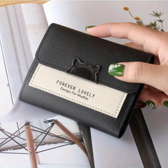 Mini Cat Coin Purse PU Leather Lightweight Card Holder