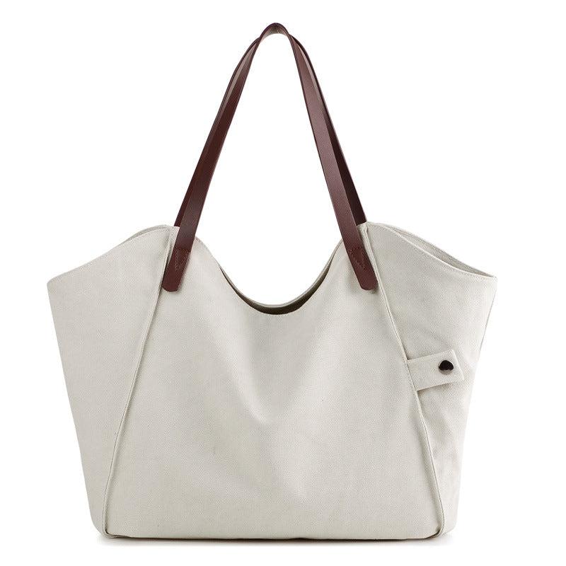 Casual Canvas Tote Bag For Women Large Capacity Shoulder Bag Vintage Hobo Bag