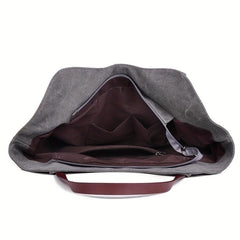 Casual Canvas Tote Bag For Women Large Capacity Shoulder Bag Vintage Hobo Bag