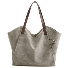 Casual Canvas Tote Bag For Women Large Capacity Shoulder Bag Vintage Hobo Bag