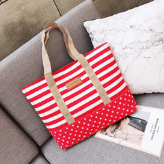 Stripes & Star Pattern Tote Bag Shoulder Handbag for Independence