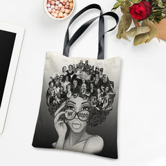 Beauty Pattern Canvas Shoulder Bag Lightweight Handbag