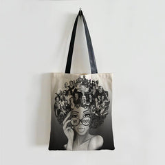 Beauty Pattern Canvas Shoulder Bag Lightweight Handbag