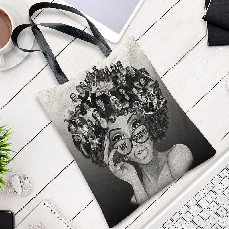Beauty Pattern Canvas Shoulder Bag Lightweight Handbag