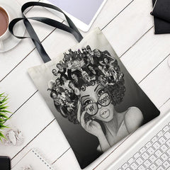 Beauty Pattern Canvas Shoulder Bag Lightweight Handbag