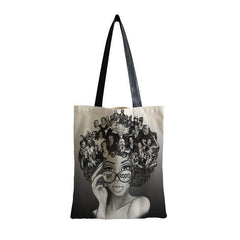 Beauty Pattern Canvas Shoulder Bag Lightweight Handbag