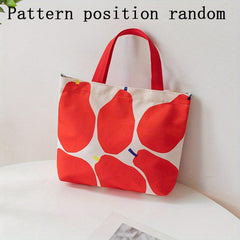 Cartoon Print Satchel Bag All Match Handbag Versatile Storage Bag
