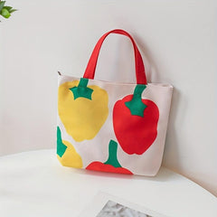 Cartoon Print Satchel Bag All Match Handbag Versatile Storage Bag