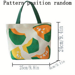 Cartoon Print Satchel Bag All Match Handbag Versatile Storage Bag