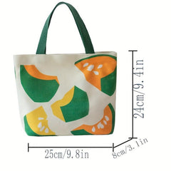 Cartoon Print Satchel Bag All Match Handbag Versatile Storage Bag