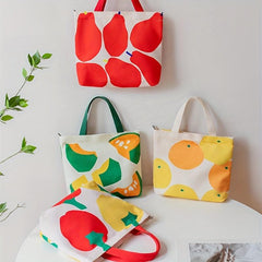 Cartoon Print Satchel Bag All Match Handbag Versatile Storage Bag