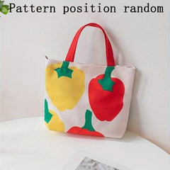 Cartoon Print Satchel Bag All Match Handbag Versatile Storage Bag
