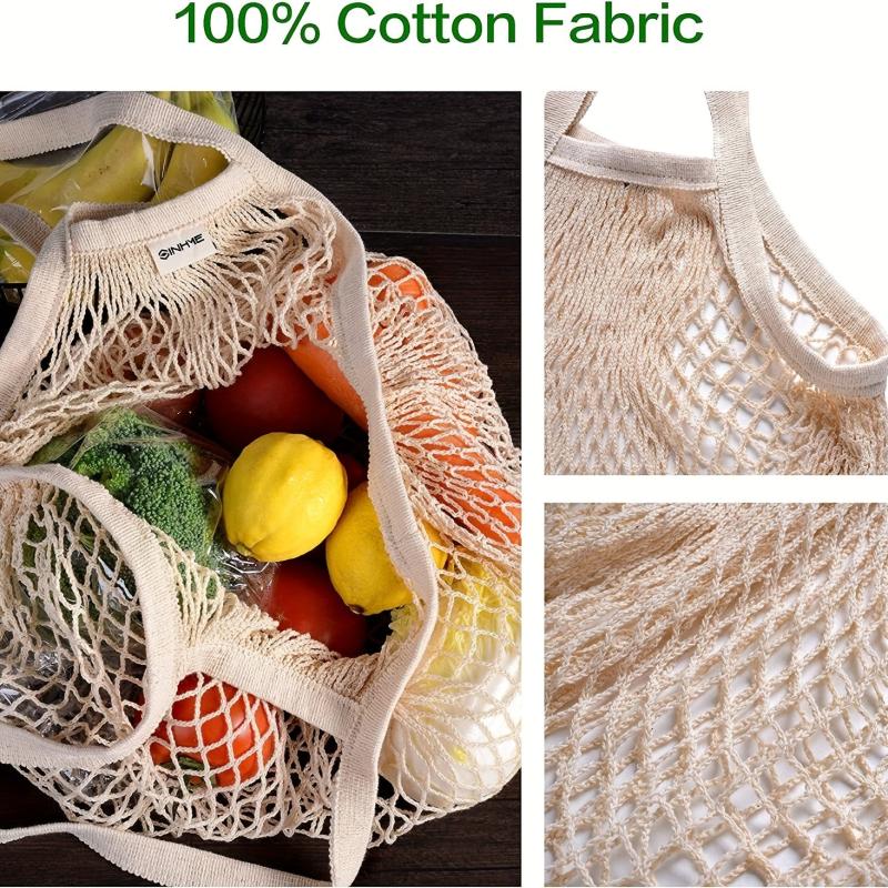Net Bag Grocery Store Shopping Bag Cotton Large Capacity Spring Outing Camping