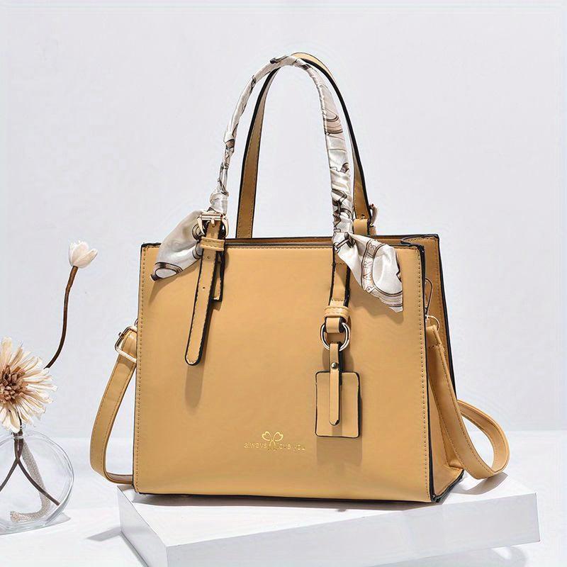 Shoulder Bag Scarf Decor Crossbody Bag