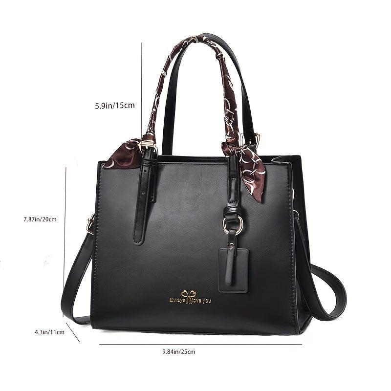 Shoulder Bag Scarf Decor Crossbody Bag