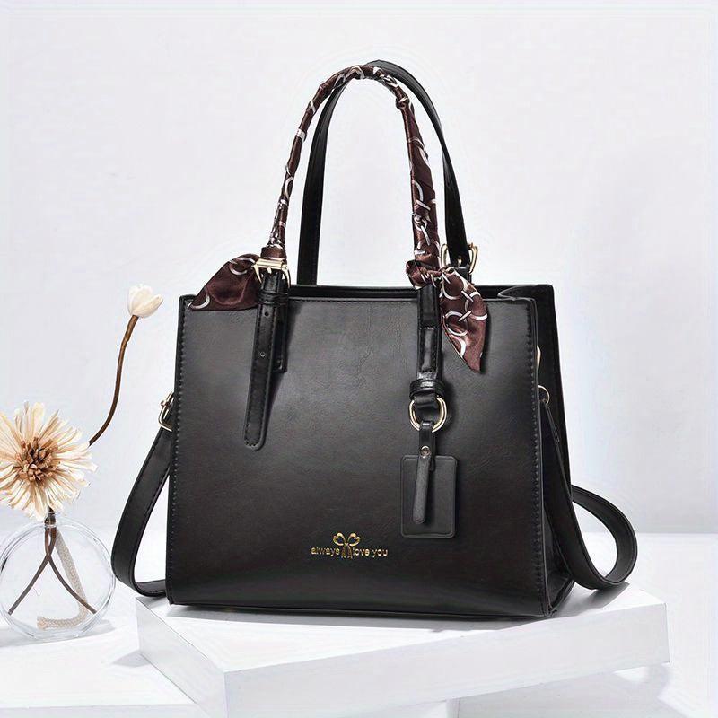 Shoulder Bag Scarf Decor Crossbody Bag