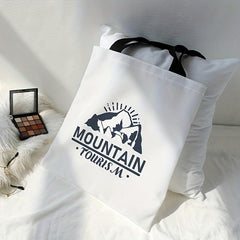Mountain Pattern Canvas Tote Bag Travel Holiday Shoulder Bag