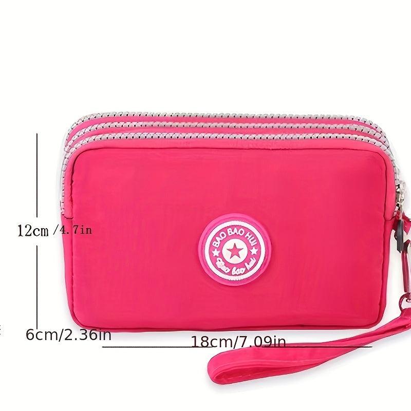 Mini Letter Patch Decor Wallet Clutch Purse