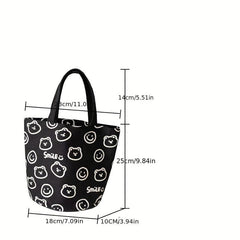Cartoon Animal Pattern Storage Handbag Lightweight Satchel Bag