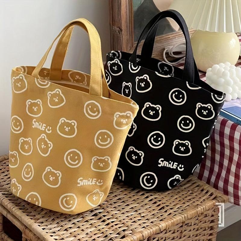 Cartoon Animal Pattern Storage Handbag Lightweight Satchel Bag
