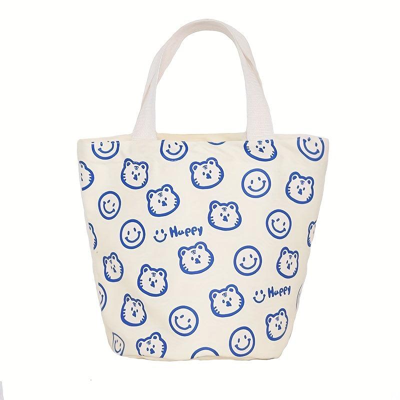 Cartoon Animal Pattern Storage Handbag Lightweight Satchel Bag