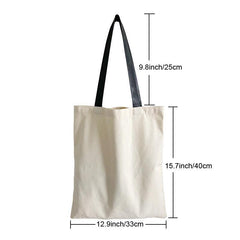 Deer Print Canvas Tote Bag Large Capacity Shoulder Bag