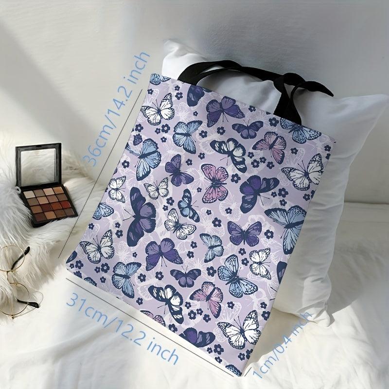 Butterfly Print Shoulder Bag Lightweight All Match Storage Bag