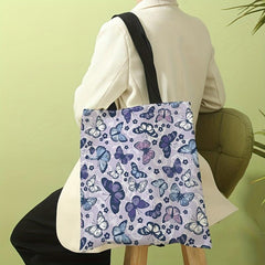 Butterfly Print Shoulder Bag Lightweight All Match Storage Bag