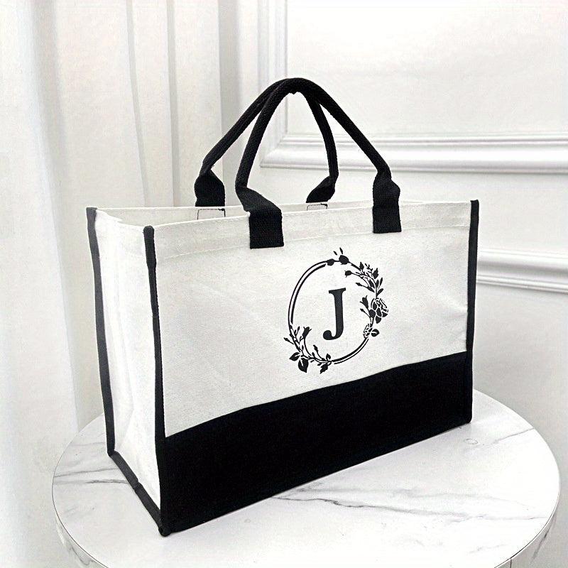 Large Capacity Canvas Tote Bag Lightweight Satchel Shoulder Bag
