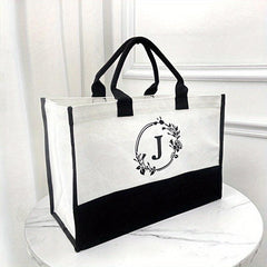Large Capacity Canvas Tote Bag Lightweight Satchel Shoulder Bag