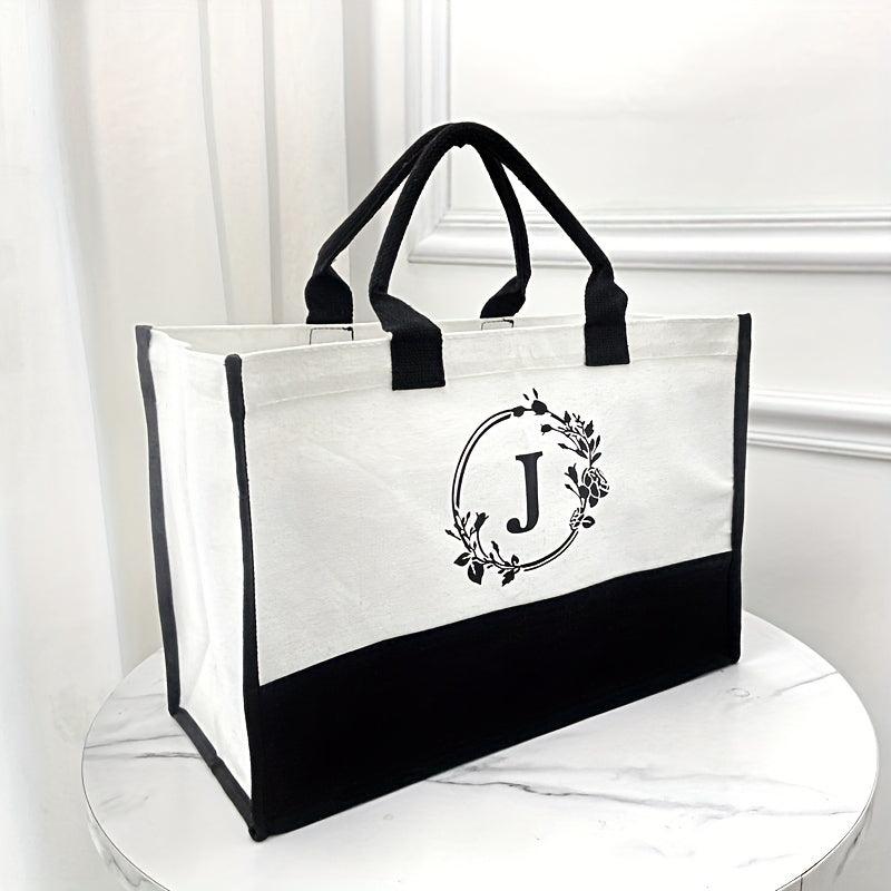 Large Capacity Canvas Tote Bag Lightweight Satchel Shoulder Bag