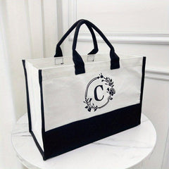 Large Capacity Canvas Tote Bag Lightweight Satchel Shoulder Bag