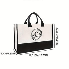 Large Capacity Canvas Tote Bag Lightweight Satchel Shoulder Bag