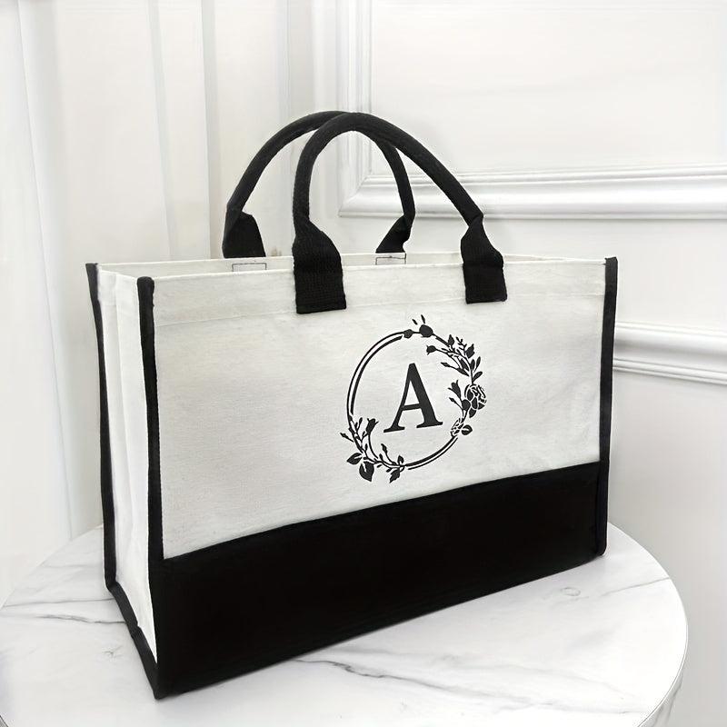 Large Capacity Canvas Tote Bag Lightweight Satchel Shoulder Bag