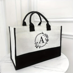 Large Capacity Canvas Tote Bag Lightweight Satchel Shoulder Bag