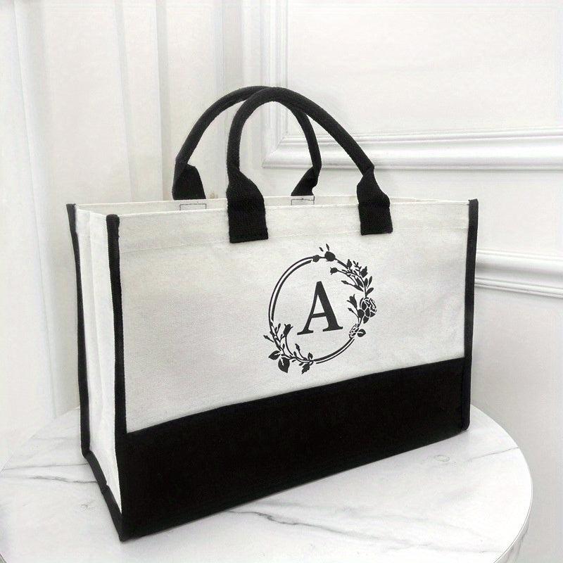 Large Capacity Canvas Tote Bag Lightweight Satchel Shoulder Bag
